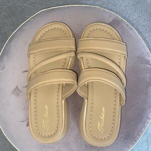 Tan Women's Slide Sandals